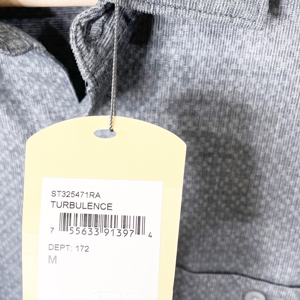 Tommy Bahama Delos Doby Long Sleeves Woven Shirt Top in Turbulence Medium NWT - Picture 7 of 8